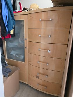 Chest of Drawers with Display Case