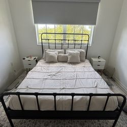 Queen bed frame AND mattress 