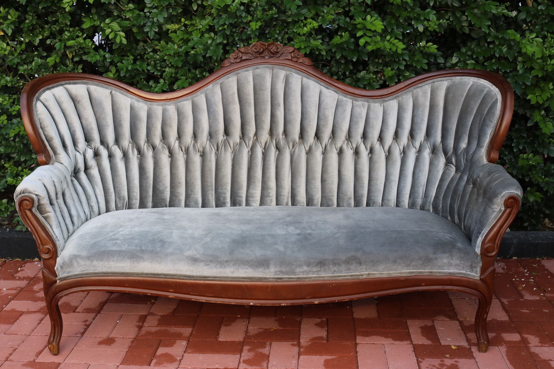 Grey Victorian Couch