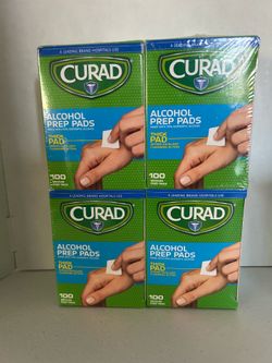 4 BOXES Curad alcohol Prep Pads Thick 400 PADS TOTAL