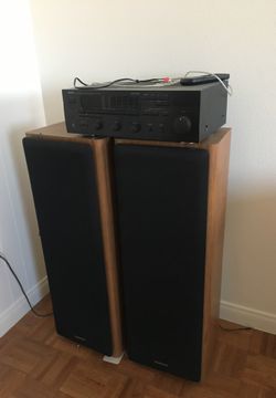 Technics High Definition Speakers + Yamaha Amplifier