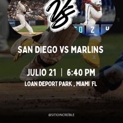 Tickets Marlins y San Diego