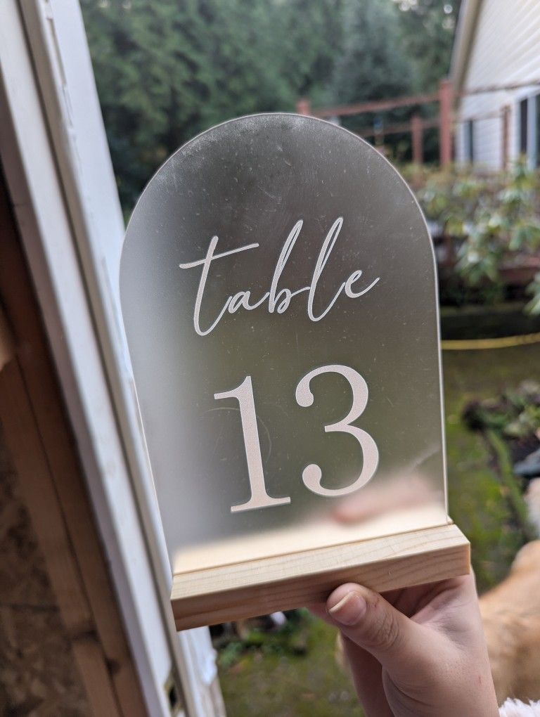 Wedding Table Numbers