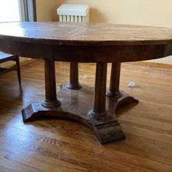 Huge Round Dining Table with Expanding Leaves