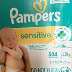 Pampers Wipes - 504 Count - New
