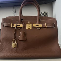 Authentic Hermes Togo Birkin 30 Gold
