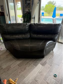 Ashley Furniture Gray Leather Sectional Wedge Corner Piece