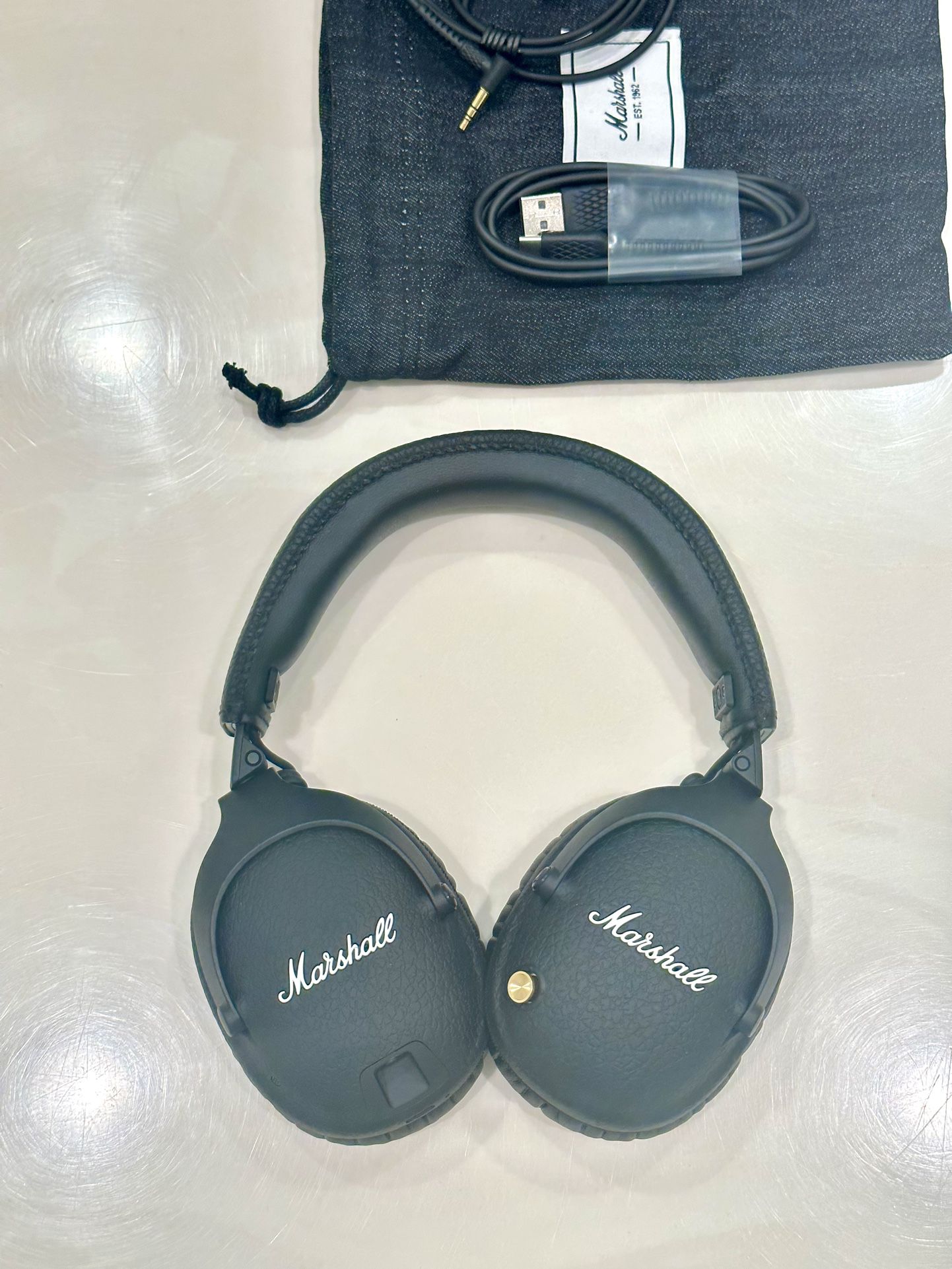 Marshall Monitor II Active Noise Canceling Over-Ear Bluetooth Headphone In Black 