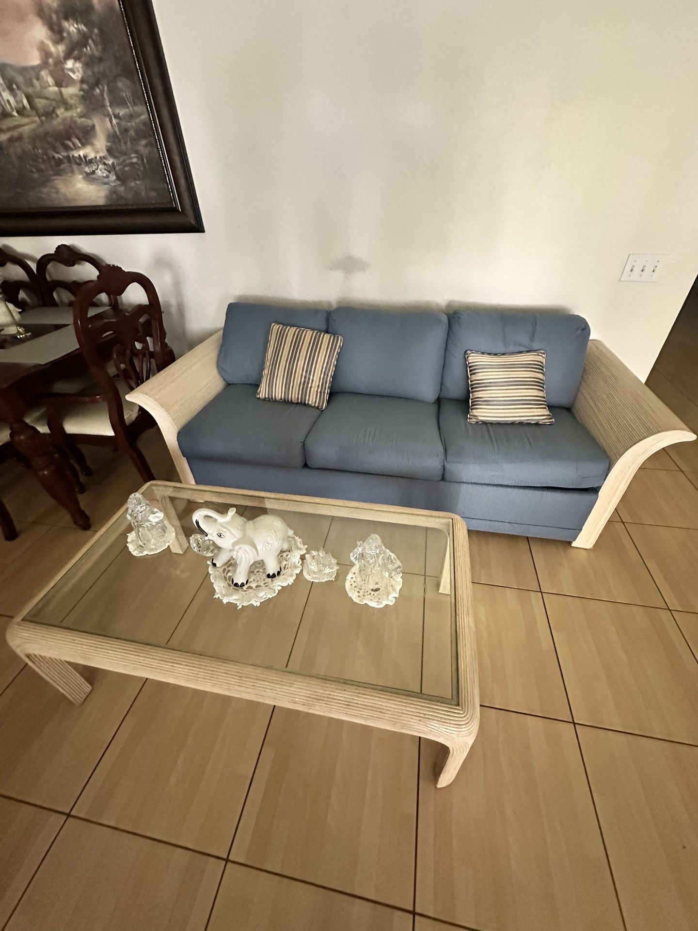 Couch, Pull Out Sofa Bed And Table