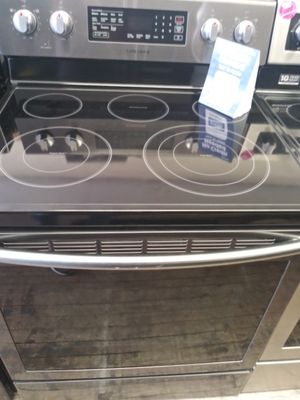 Samsung Black Stainless Steel Smooth Top Electric Stove For Sale