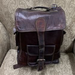Leather, Rucksack, Backpack, Or Briefcase