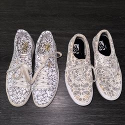 Mens White Puma Shoes 9.5 Mens White Vans Shoes 10.5