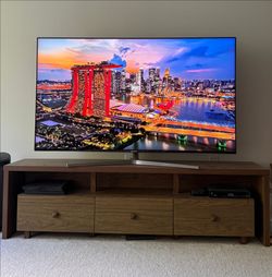 Walnut modern TV console