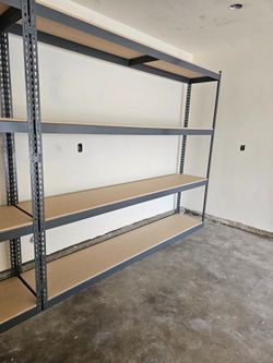 Garage Shelving 96 in W x 18 in D 4 Tier Storage Rack Similar To Uline Delivery Available