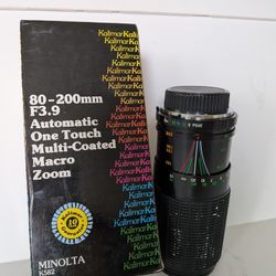 Kalimar 80-200mm f/3.9 Macro Zoom Lens for Minolta MD Mount - Excellent Condition
