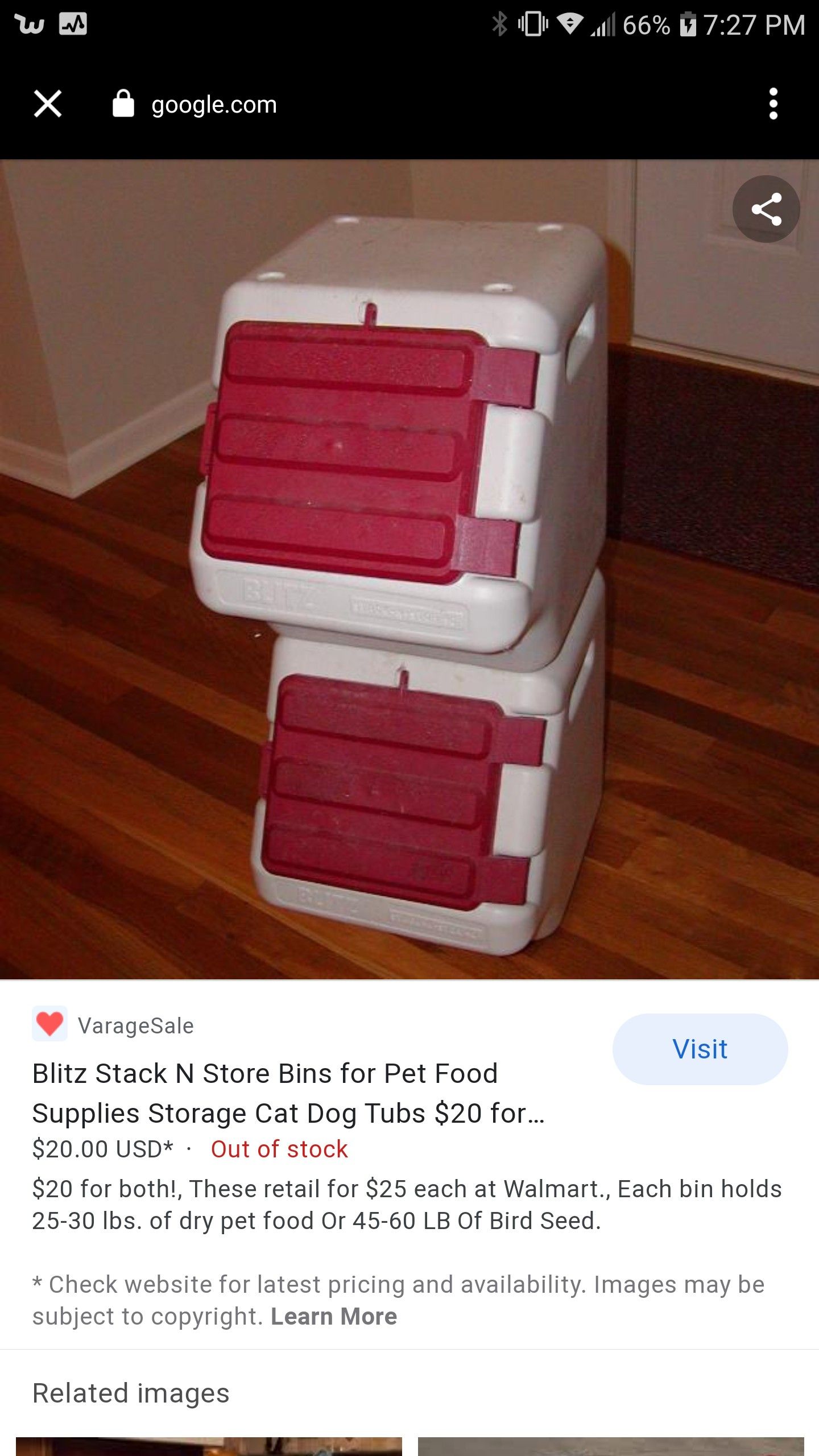 Pet food container