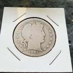 1904 SILVER HALF DOLLAR Beautiful.