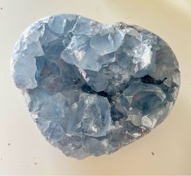 Blue Gemstone Celestite Heart 5”