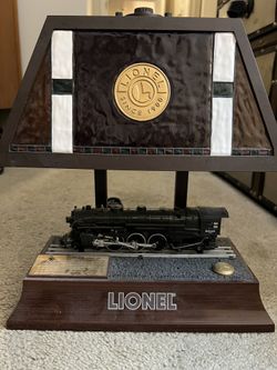 Lionel Hudson Tiffany Style Train Lamp