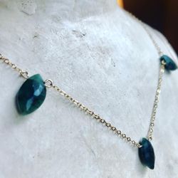 New Handmade Natural Emerald necklace