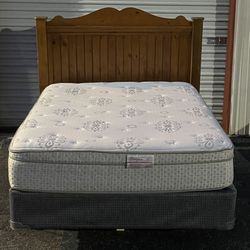 Full Size Bed with Mattress Set