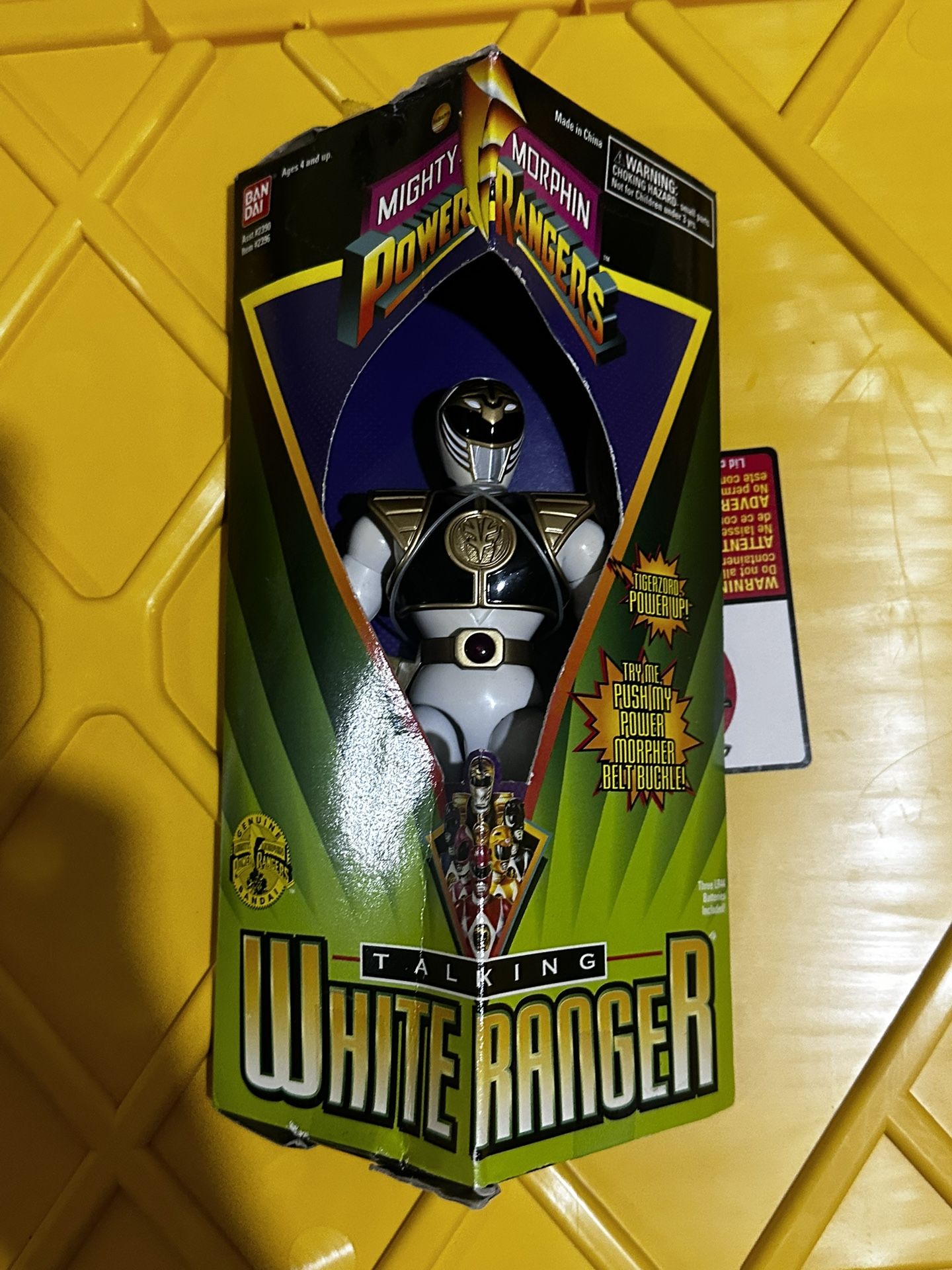 New Sealed Mighty Morphin Talking White Ranger 