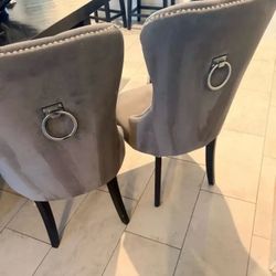 Grey dining chairs