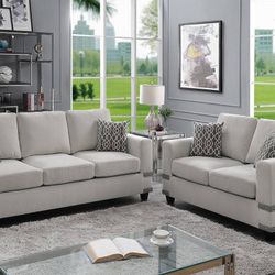 Brand  New Very Light Grey Sofa Set
