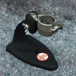 Vintage Dremel drill universal stand made of textured cast iron.