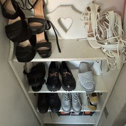 White Wooden 4 Tiered Shelf