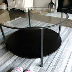 Circular Glass Top Coffee Table
