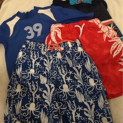 Boys Rash Guard Swim Trunks
