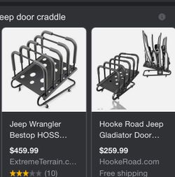 Jeep Wrangler Door Holder on Wheels