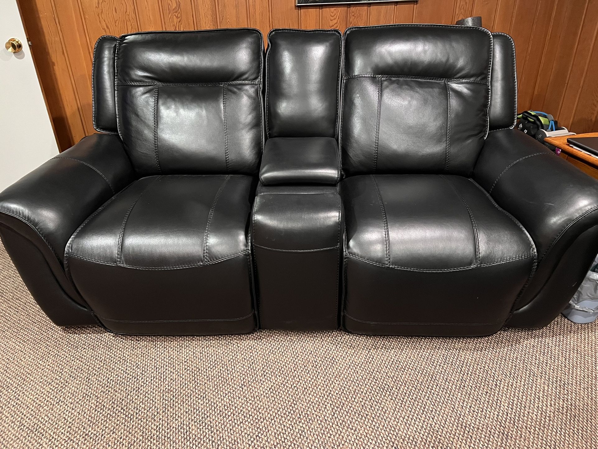 Black Leather Loveseat