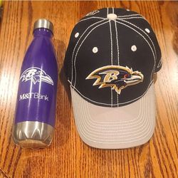 Baltimore Ravens Hat And Water Bottle