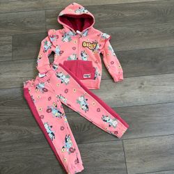 Disney Bluey Toddler Girls 2-Piece Hoodie Jacket and Jogger Pants Set 4T NEW