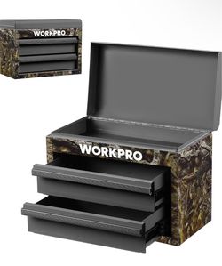WORKPRO Mini Tool Box with 2 Drawers and Top Storage