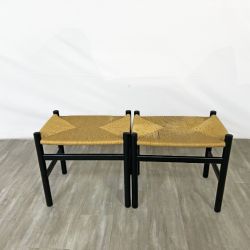 ( Delivery Available ) Fredericia Furniture Wegner J16 Footstool By Hans J. Wegner Set of 2