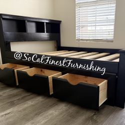 Full Bed And Drawers - No Mattress 