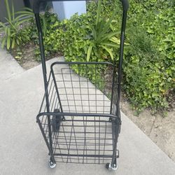 Utility Shopping Cart with Wheels. Shopping Cart Laundry Cart 