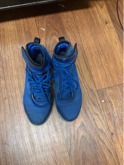 adidas boys Kids US 6 Blue/Black High Top Athletic Sneakers Lace Up