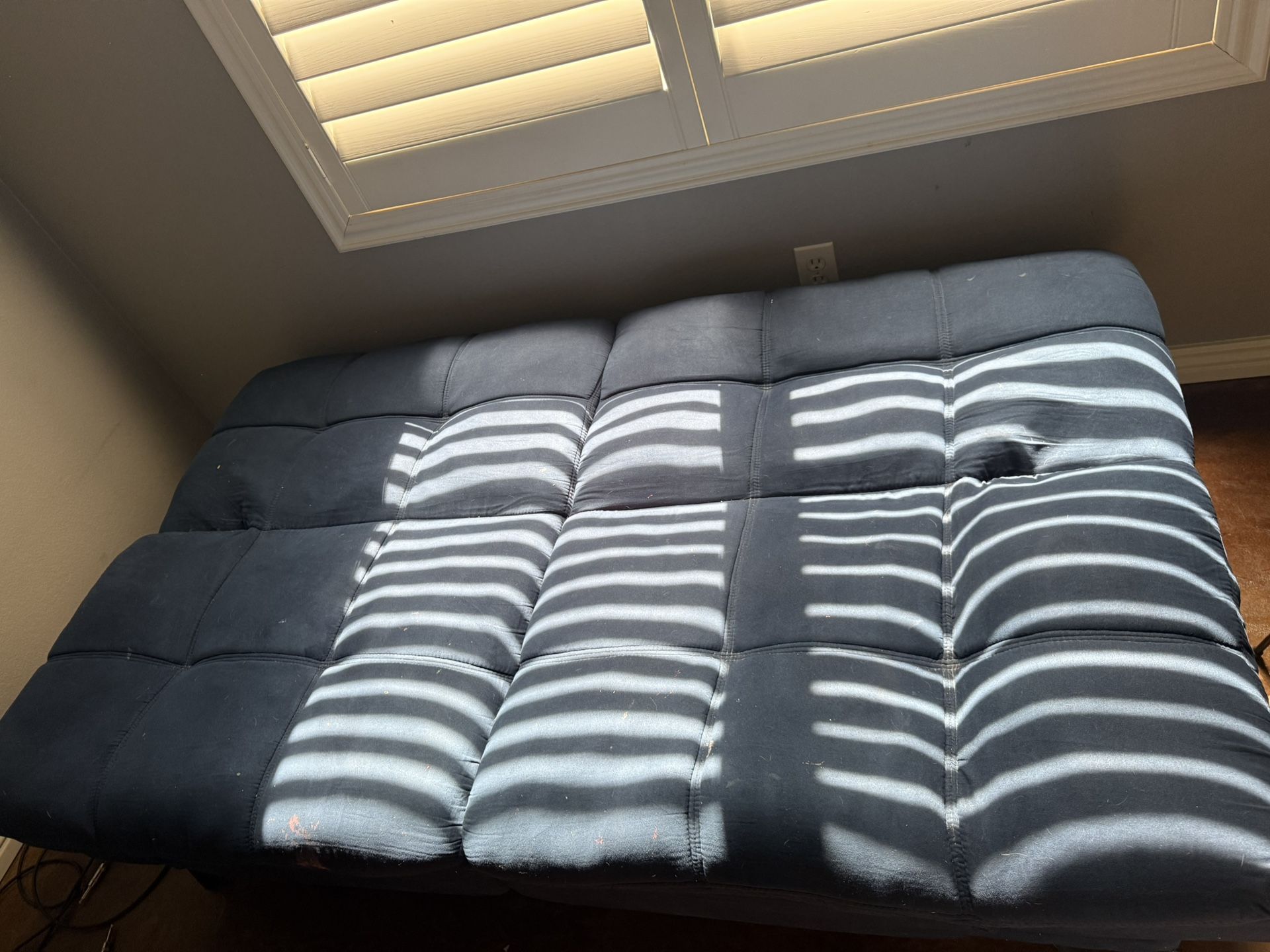 Navy blue futon