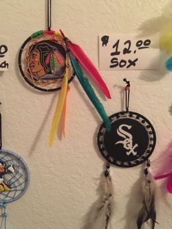Blackhawks or White Sox dreamcatcher / great for car mirror