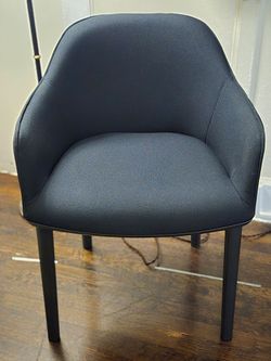 Authentic Vitra Softshell Chair by Bouroullec - Dark Blue / Charcoal Fabric