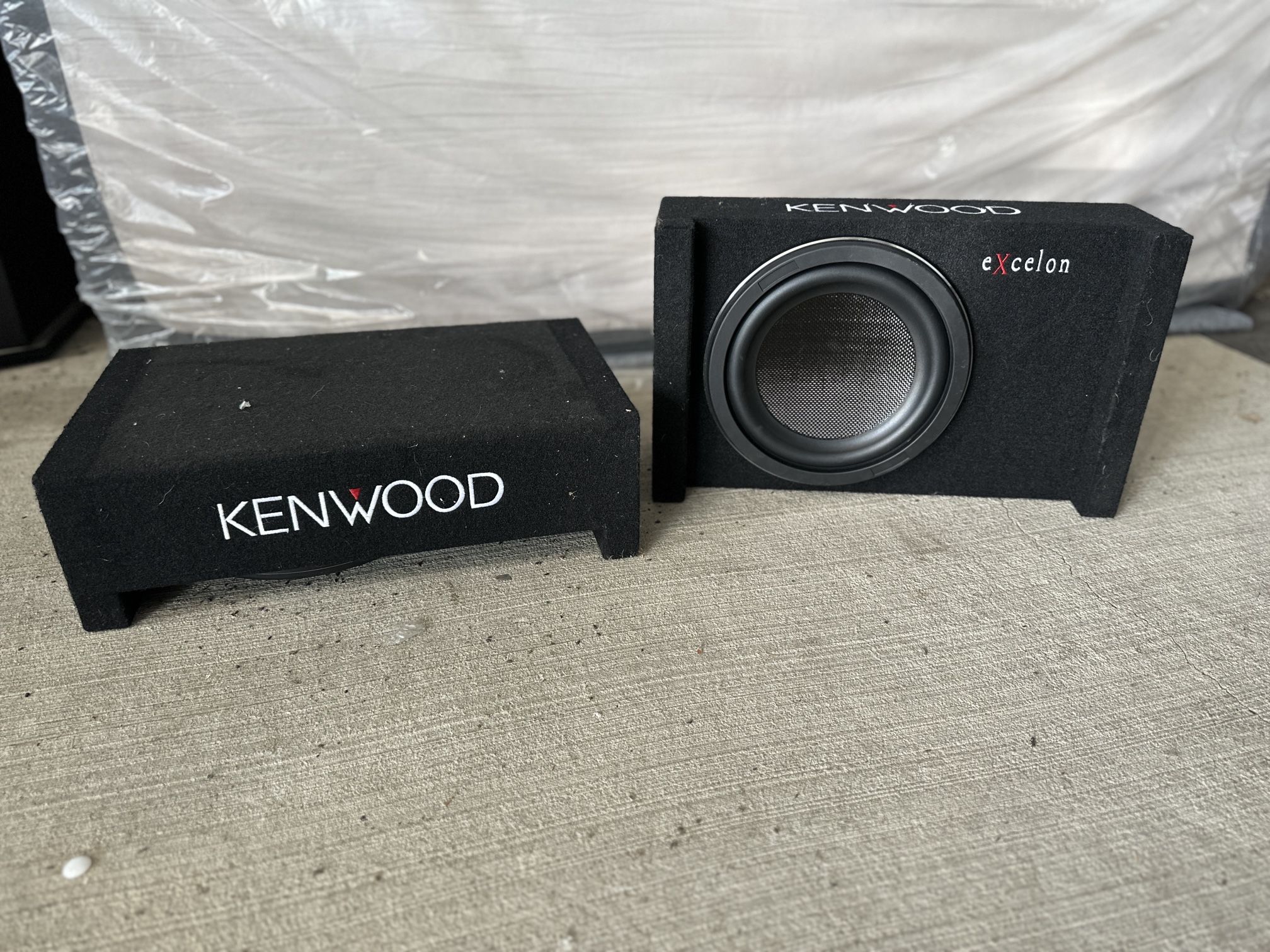 🔊 Kenwood Excelon 10” Powered Subwoofers (Set of 2) – Compact & Clean Bass