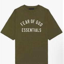 Fear of God ESSENTIALS Jersey Crewneck Tee in Green