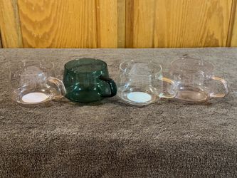 NEW Set of 4 Target Threshold Stackable Glass Coffee Mugs