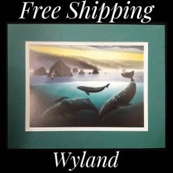 Wyland, 11" x 14" Fine Art Calender Print. Mounted on Acid Free Foam Core. Double Matted on Acid Free Matt Board