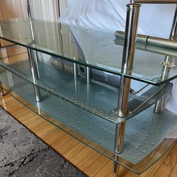 Glass Tv Stand 62” Long 