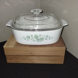 Callaway Ivy A-2-B Corning Ware Casserole Dish with Lid